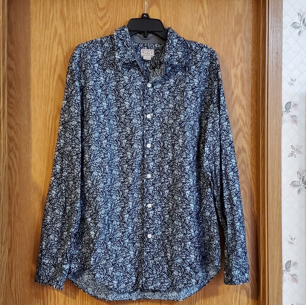 J Crew tailored button up floral print shirt